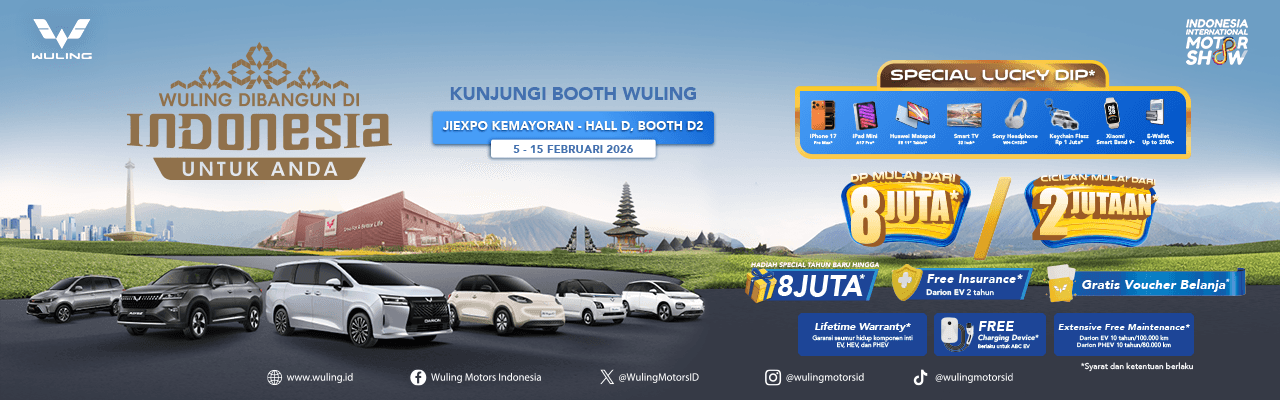 Promo Wuling IIMS 2026: DP Ringan & Hadiah iPhone 17 Pro Max!